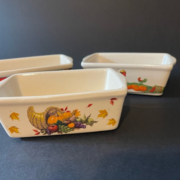 Three Small Loaf Pans Fall Thanksgiving - Picture 7 of 7